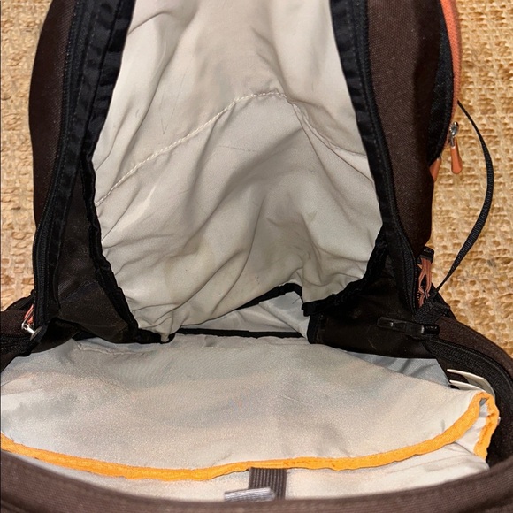 The North Face Men's Dark Brown Backpack with Orange Accents - Picture 9 of 12